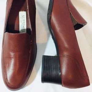 Supremes Soft Spots Ladies Brown Loafers Leather 8